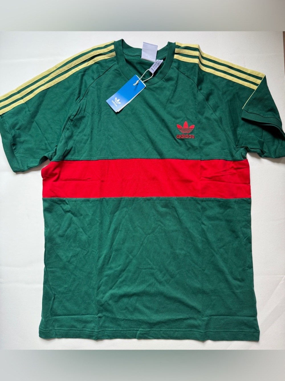 🇵🇹Adidas World Cup Nations Portugal 3- Stripes Ringer Tee, Green JD4277